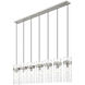 Fontaine Linear Chandelier Ceiling Light in Brushed Nickel