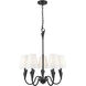 Claudelle 5 Light 24 inch Matte Black Chandelier Ceiling Light