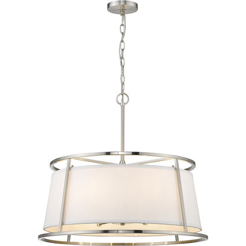 Lenyx 6 Light 26 inch Brushed Nickel Chandelier Ceiling Light