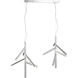 Forest LED 43.75 inch Chrome Linear Chandelier Ceiling Light in 12