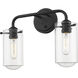 Delaney 2 Light 15 inch Matte Black Vanity Wall Light