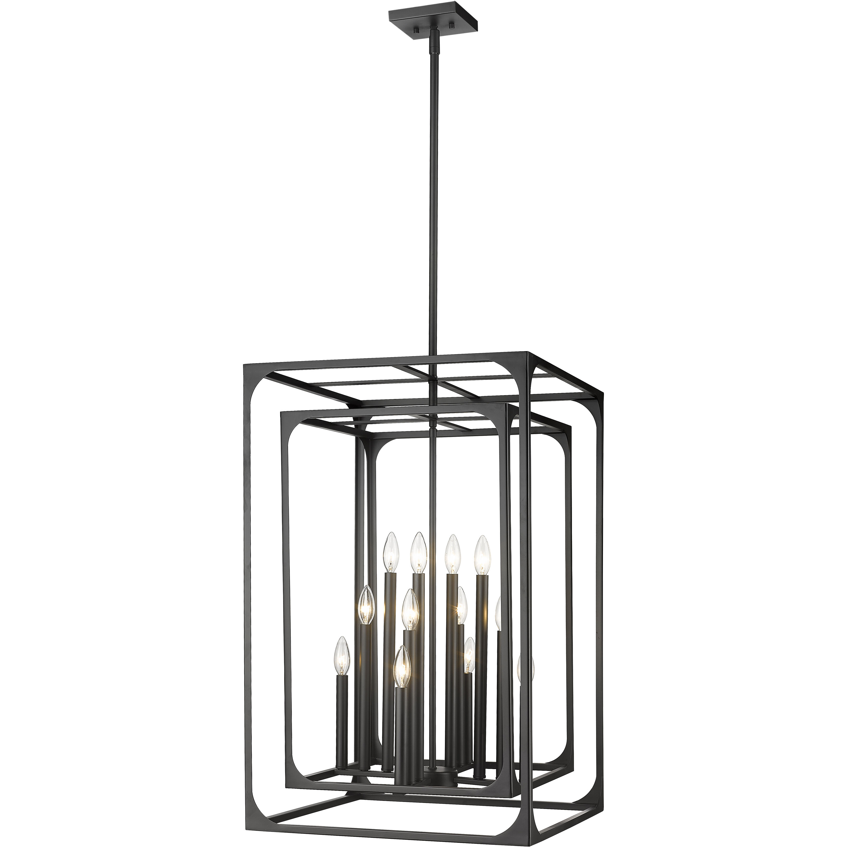 Easton 12 Light 20.5 inch Matte Black Chandelier Ceiling Light