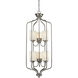 Cardinal 6 Light 15 inch Brushed Nickel Chandelier Ceiling Light