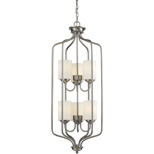 Cardinal 6 Light 15 inch Brushed Nickel Chandelier Ceiling Light