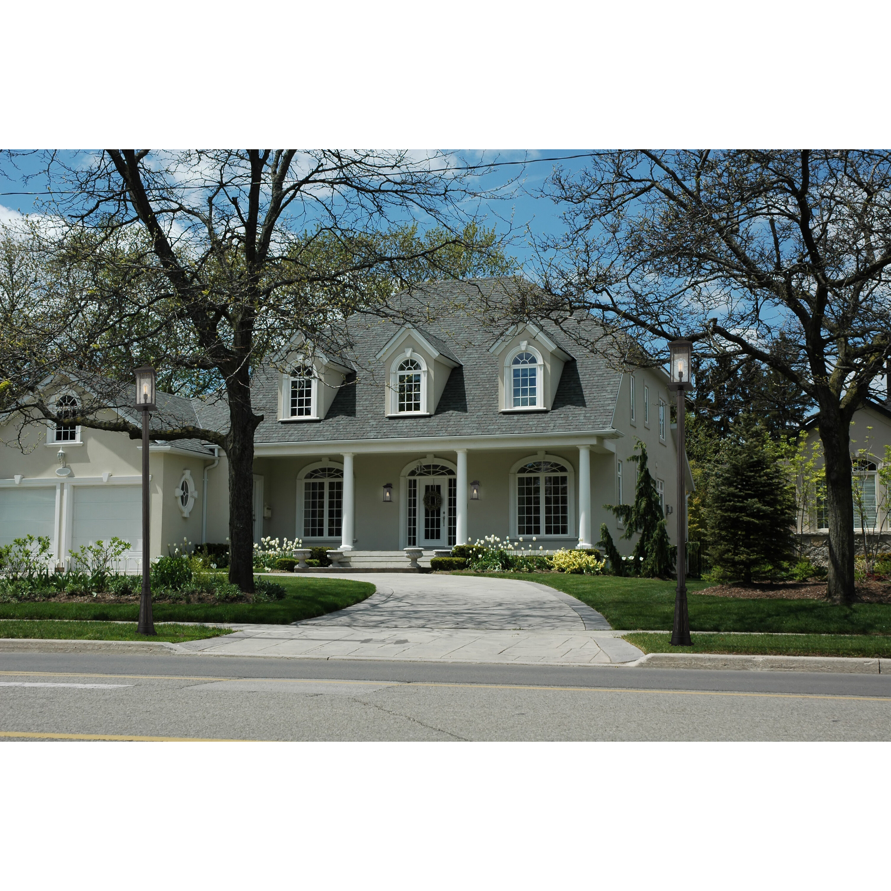 Portland 1 Light 22 inch Oil Rubbed Bronze Outdoor Wall Light in Clear Seedy Glass