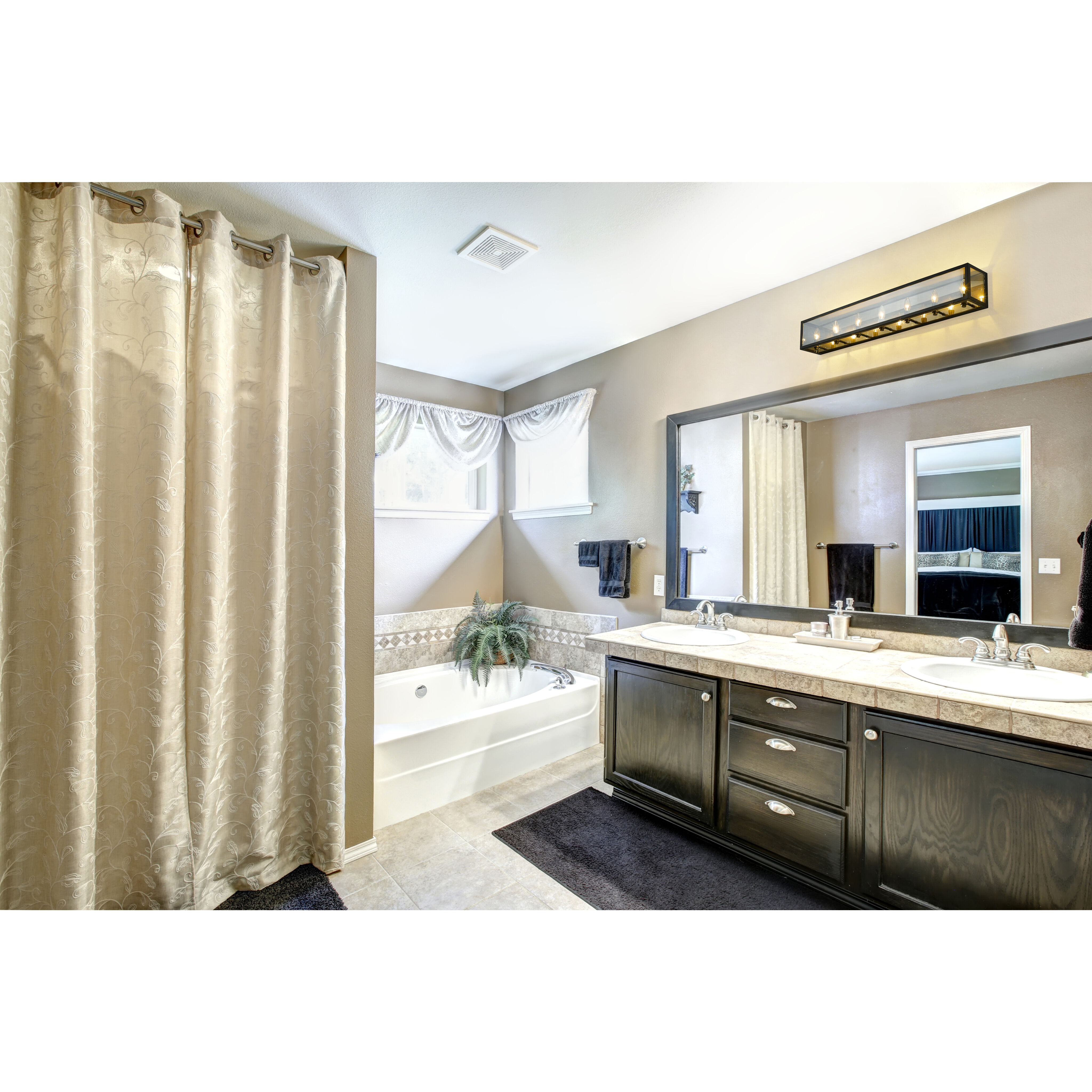 Infinity 7 Light 44 inch Misty Charcoal Vanity Wall Light