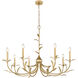 Aslin 8 Light 42 inch Gold Leaf Chandelier Ceiling Light
