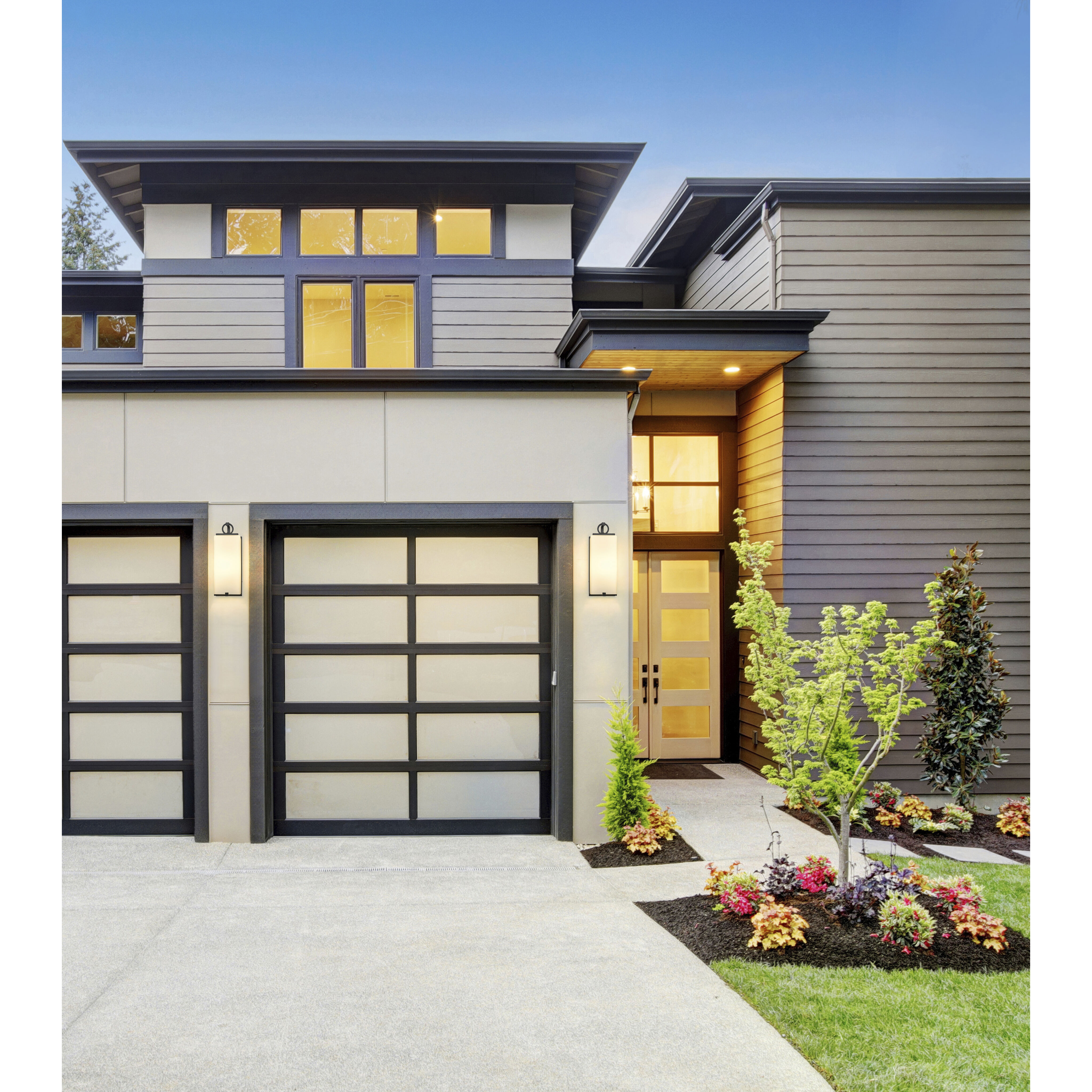 Sana 1 Light 18.5 inch Black Outdoor Wall Light