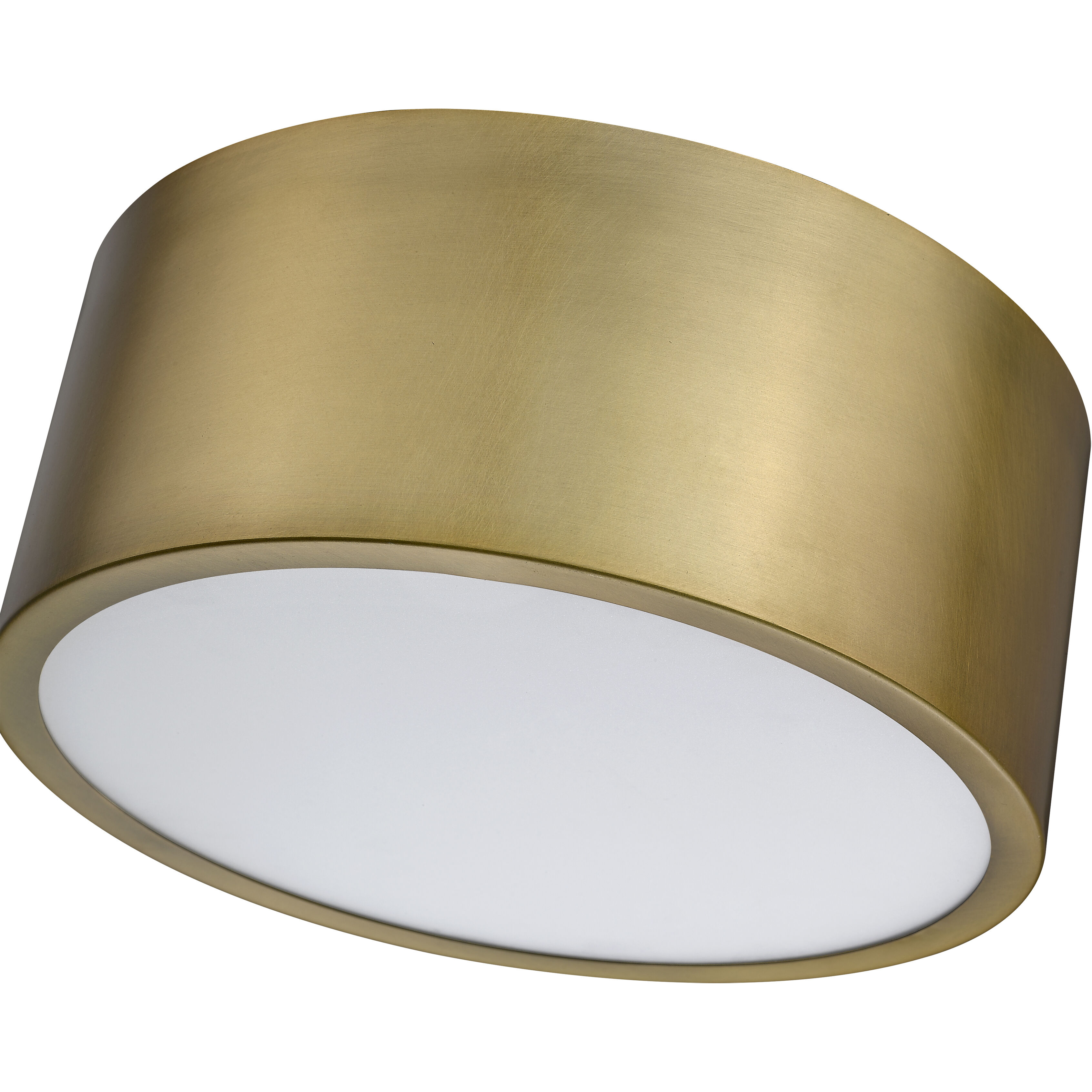 Harley 2 Light 12 inch Rubbed Brass Flush Mount Ceiling Light