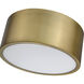 Harley 2 Light 12 inch Rubbed Brass Flush Mount Ceiling Light