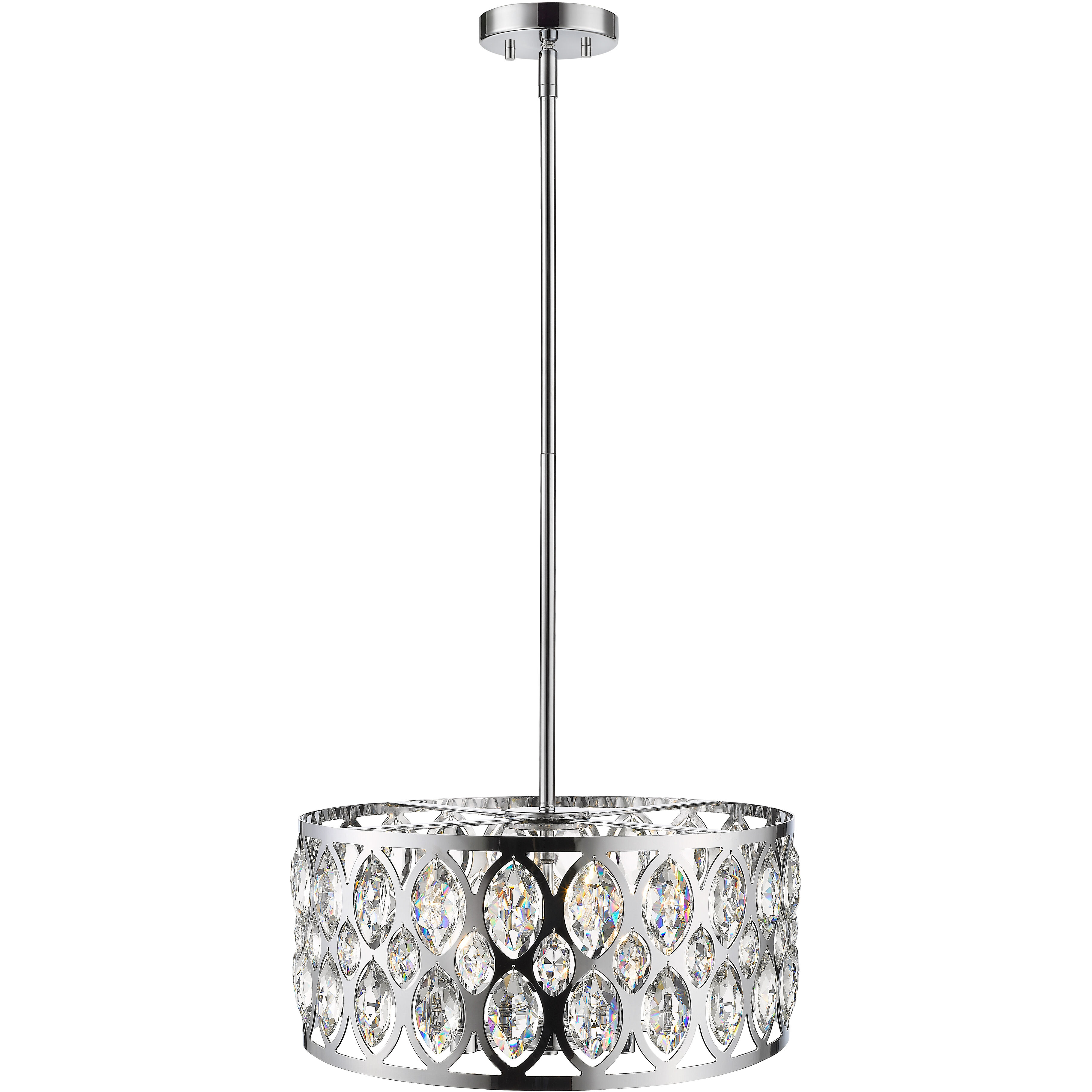 Dealey 5 Light 19.25 inch Chrome Chandelier Ceiling Light