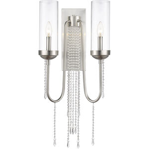 Siena 2 Light 12 inch Brushed Nickel Wall Sconce Wall Light