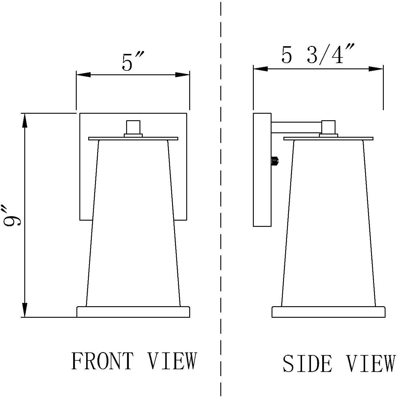 Bar Harbor 1 Light 9 inch Sand Black Outdoor Wall Light