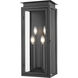 Nova 4 Light 24.5 inch Black Outdoor Wall Light in Clear Glass