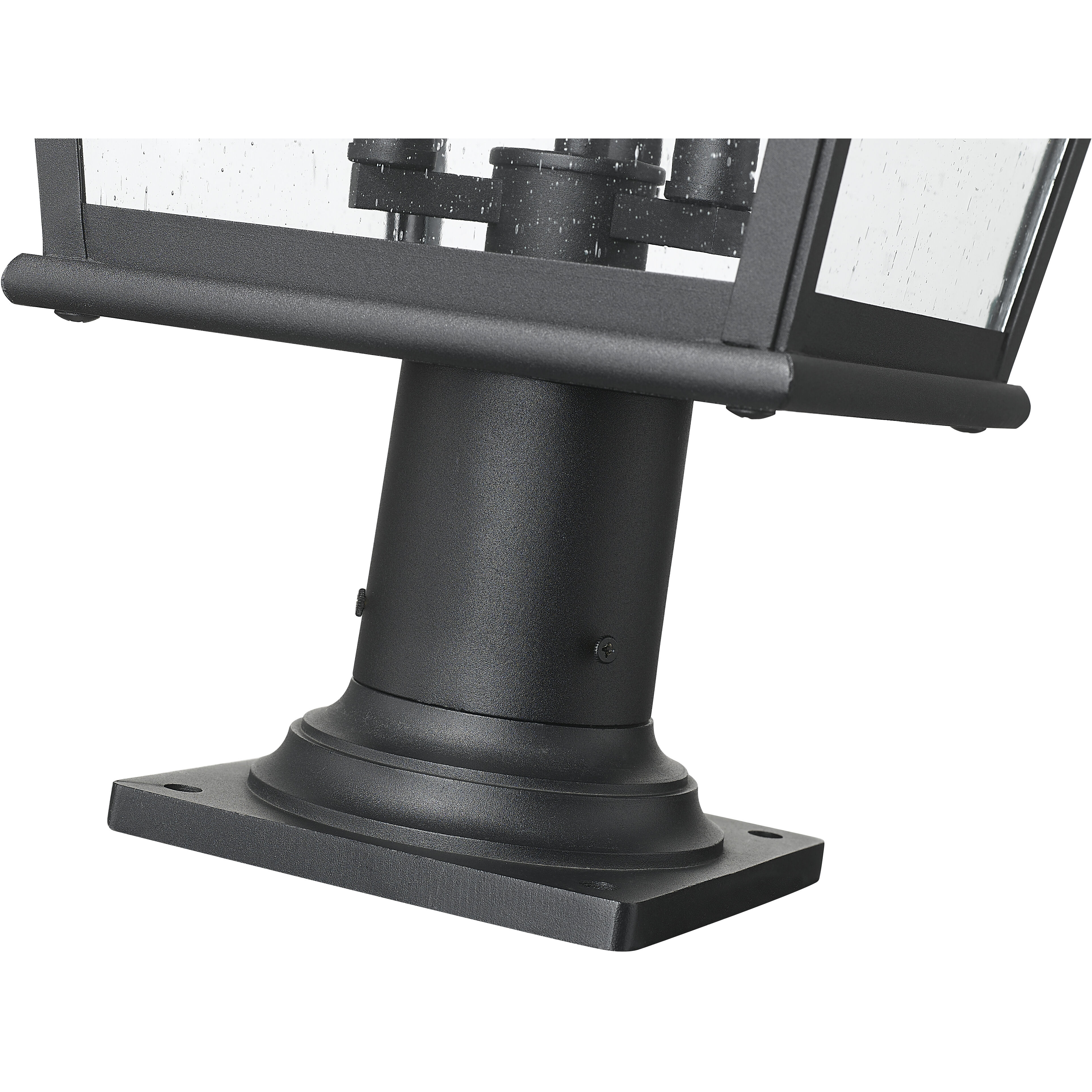 Raphael 3 Light 30 inch Sand Black Outdoor Pier Mounted Fixture in Soft Sand Black
