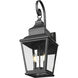 Raphael 2 Light 23.75 inch Sand Black Outdoor Wall Light in Soft Sand Black