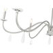 Toussant 6 Light 45 inch Brushed Nickel Chandelier Ceiling Light