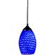 Jazz 1 Light 5 inch Sand Black Pendant Ceiling Light in Blue