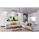 Calumet 8 Light 56 inch Matte Black and Polished Nickel Linear Chandelier Ceiling Light