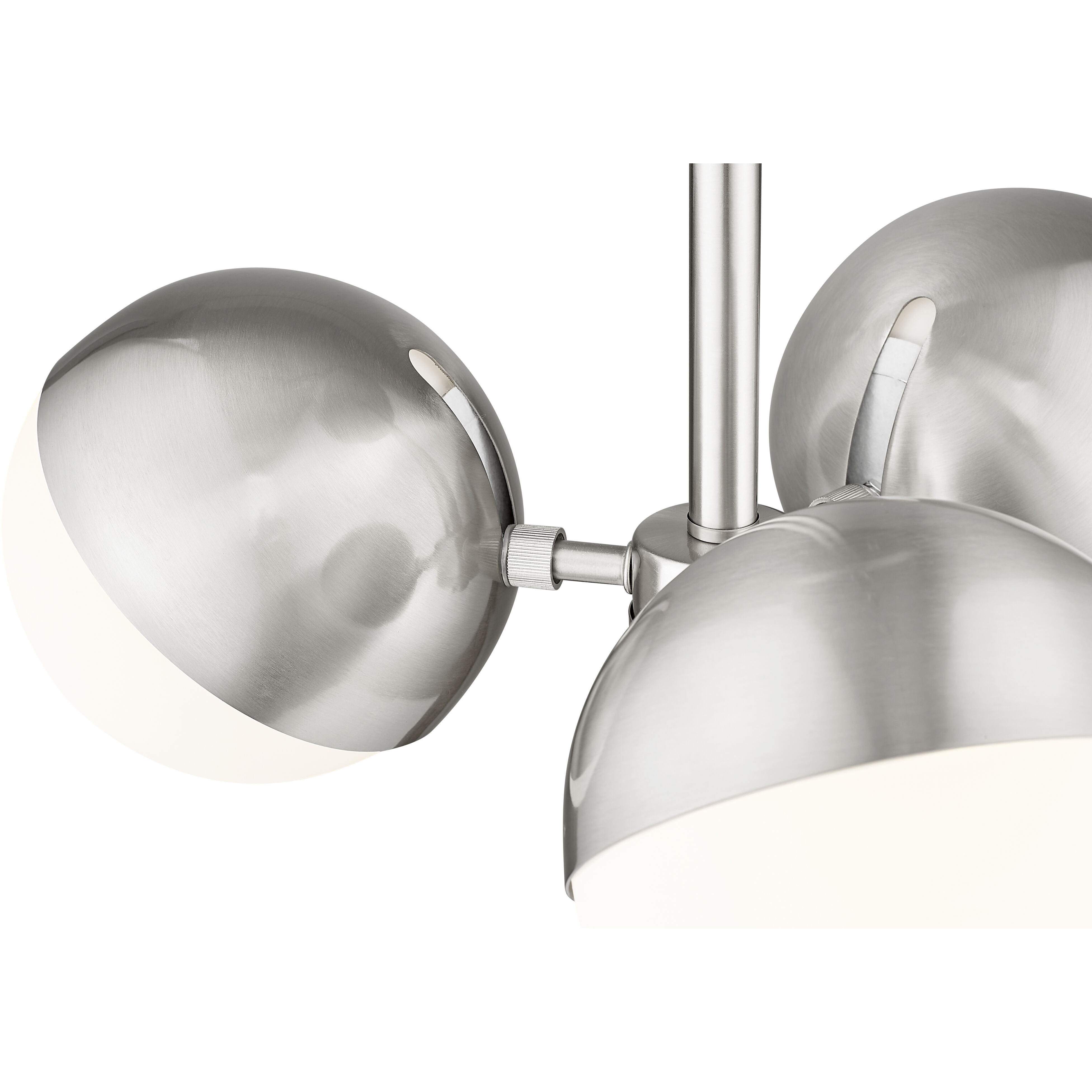 Realm Sphere 3 Light 17.25 inch Brushed Nickel Semi Flush Mount Ceiling Light