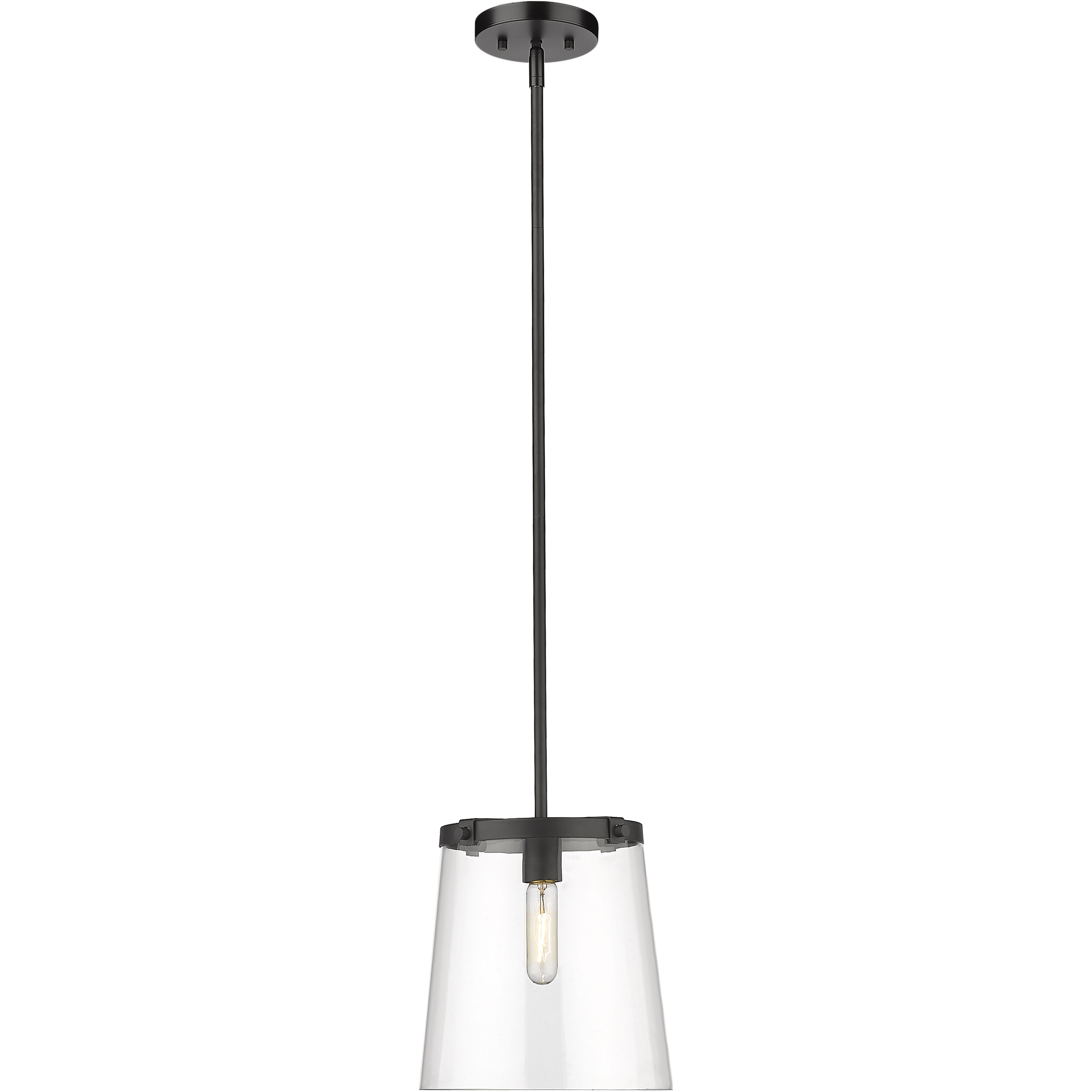 Callista 1 Light 10 inch Matte Black Pendant Ceiling Light
