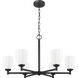 Oren 6 Light 32 inch Matte Black Chandelier Ceiling Light