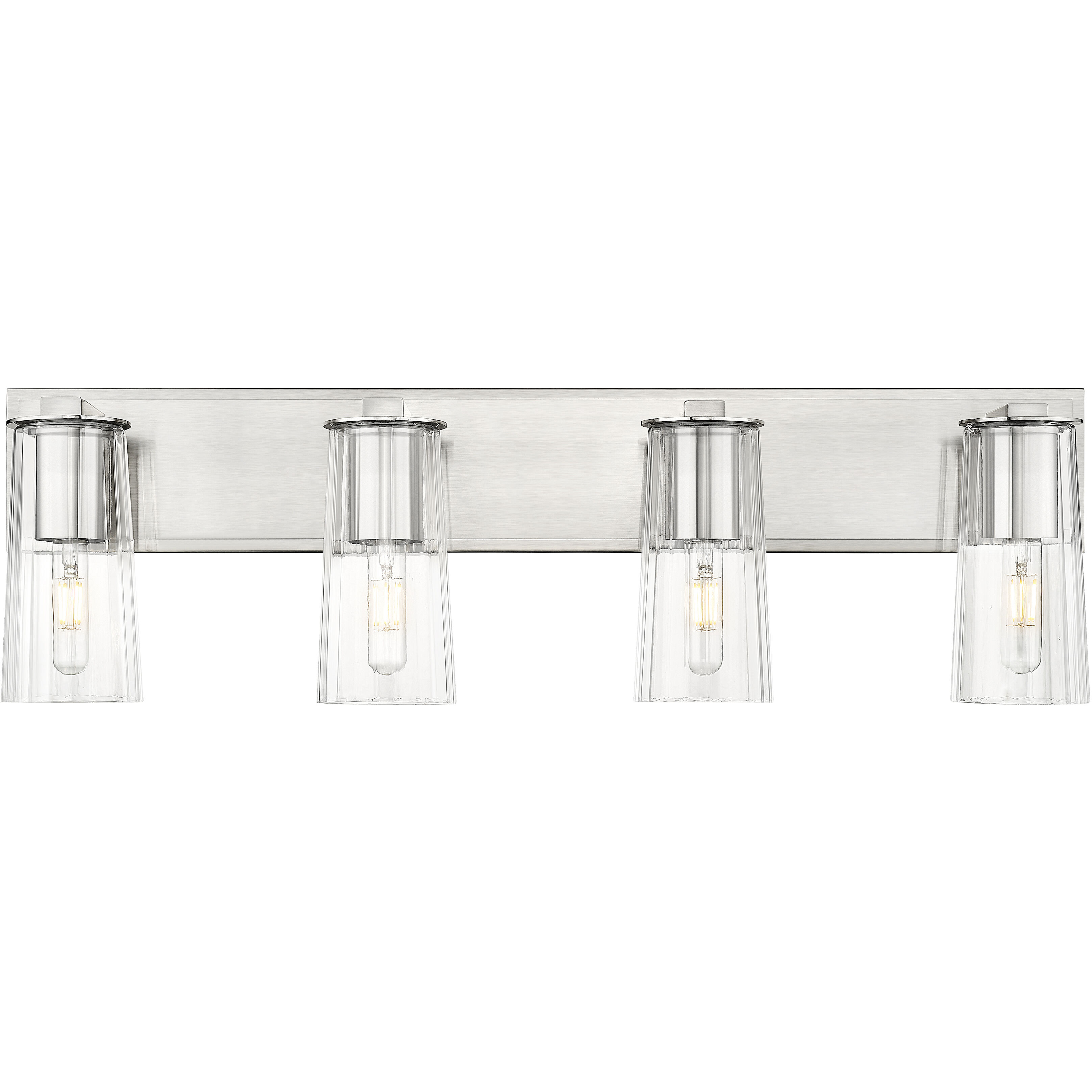 Titus 4 Light 32 inch Brushed Nickel Bath Vanity Light Wall Light