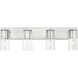 Titus 4 Light 32 inch Brushed Nickel Bath Vanity Light Wall Light