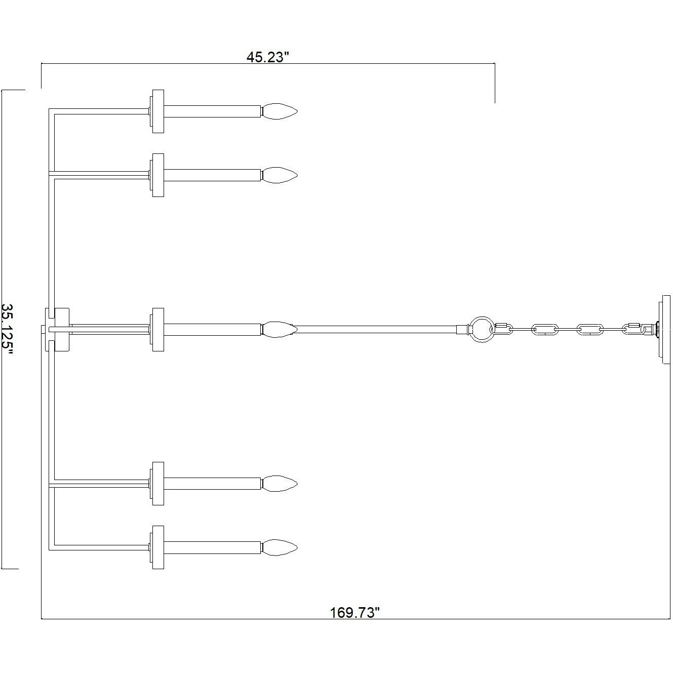 Gaultier 8 Light 35.25 inch Matte Black and Mondern Gold Chandelier Ceiling Light in Matte Black and Modern Gold