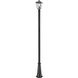 Talbot 1 Light 110.25 inch Black Outdoor Post Mounted Fixture in Clear Beveled Glass