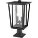 Seoul 2 Light 21.75 inch Black Outdoor Pier Mounted Fixture in 13.25