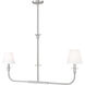 Tova 2 Light 45.75 inch Brushed Nickel Linear Chandelier Ceiling Light