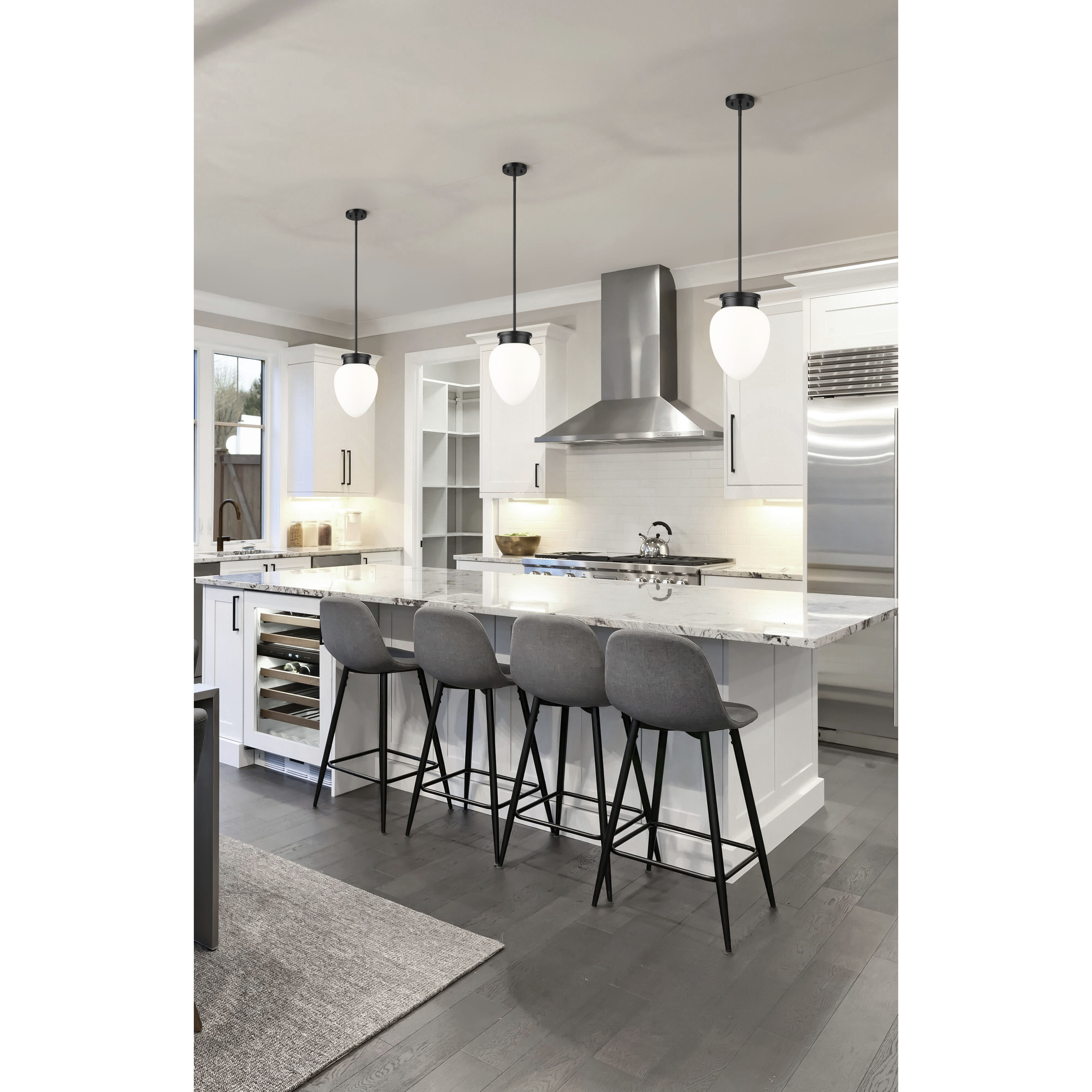 Gideon 1 Light 10 inch Matte Black Pendant Ceiling Light