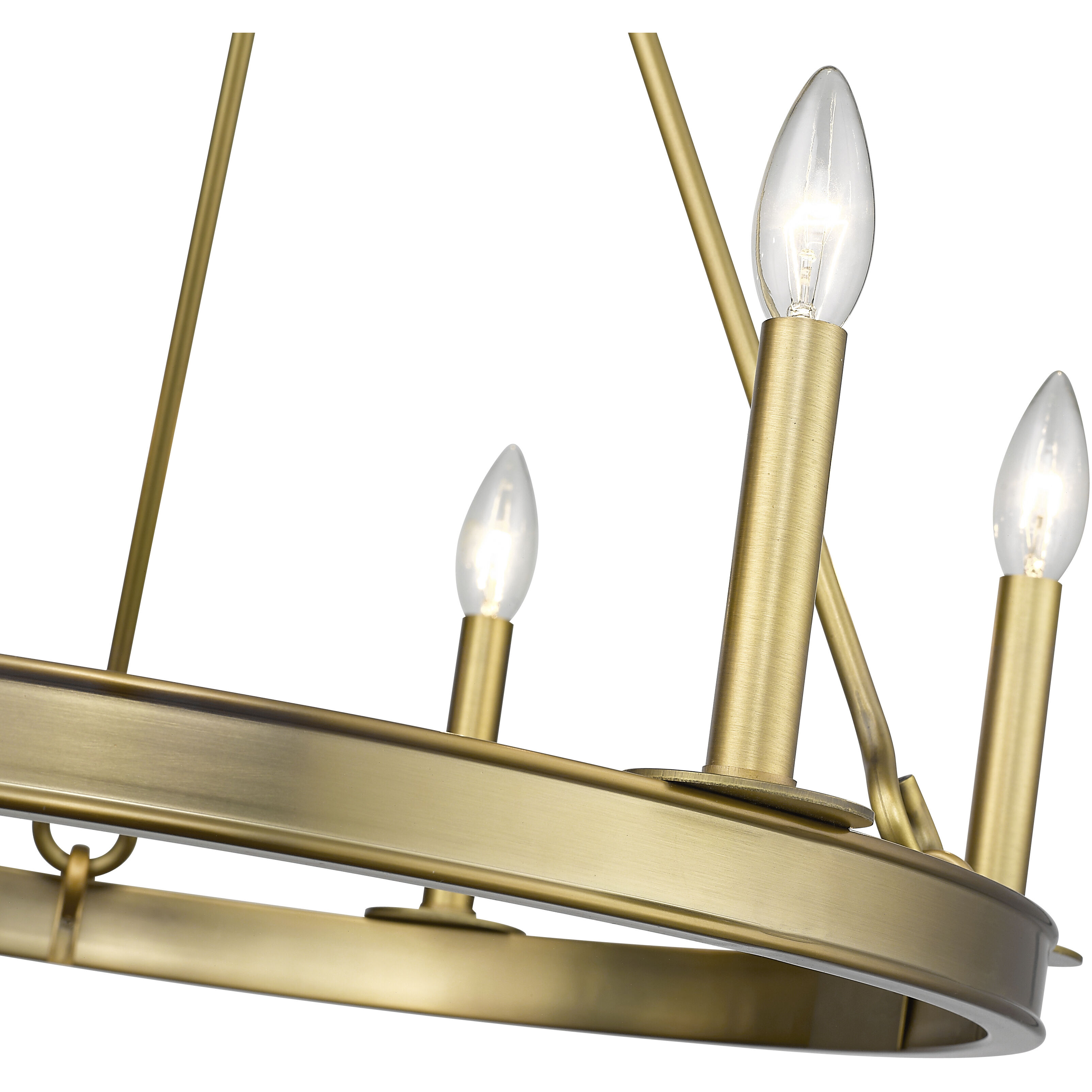 Barclay 6 Light 25 inch Olde Brass Chandelier Ceiling Light