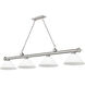 Cordon 4 Light 81.25 inch Brushed Nickel Billiard Ceiling Light in Matte Opal Glass