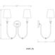 Jisele 2 Light 20 inch Rubbed Brass Wall Sconce Wall Light
