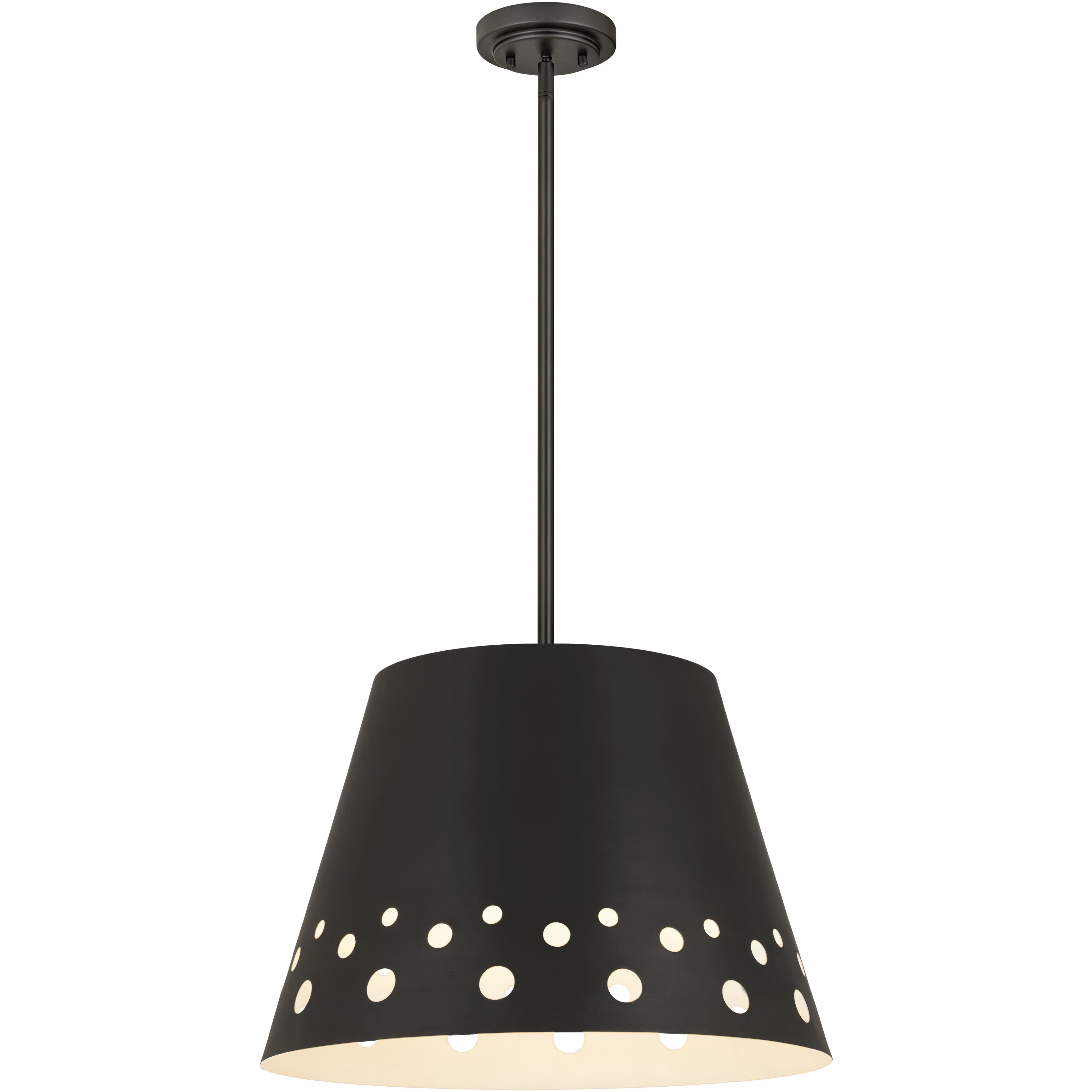 Katie 1 Light 18 inch Matte Black Chandelier Ceiling Light