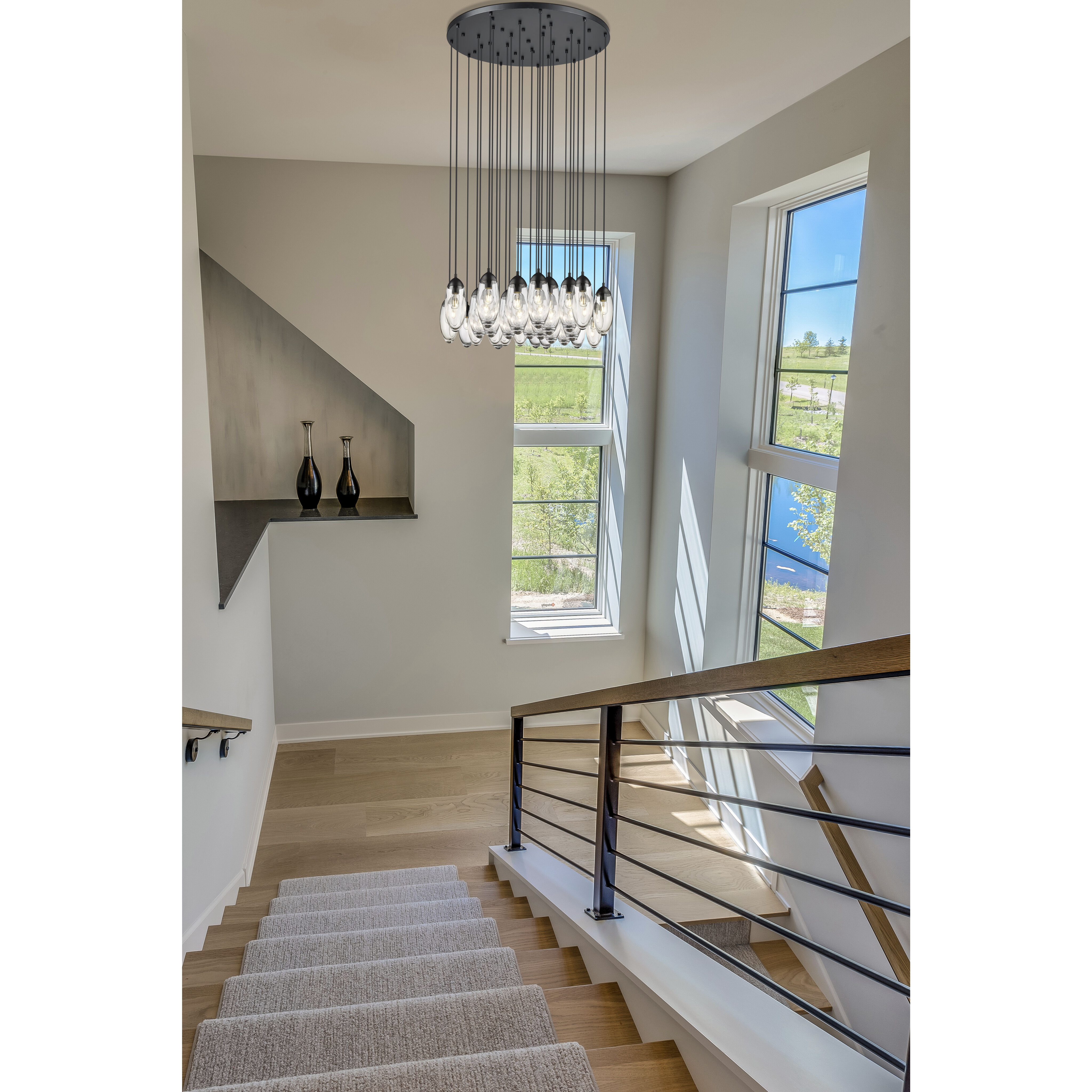 Arden 27 Light 36 inch Matte Black Chandelier Ceiling Light