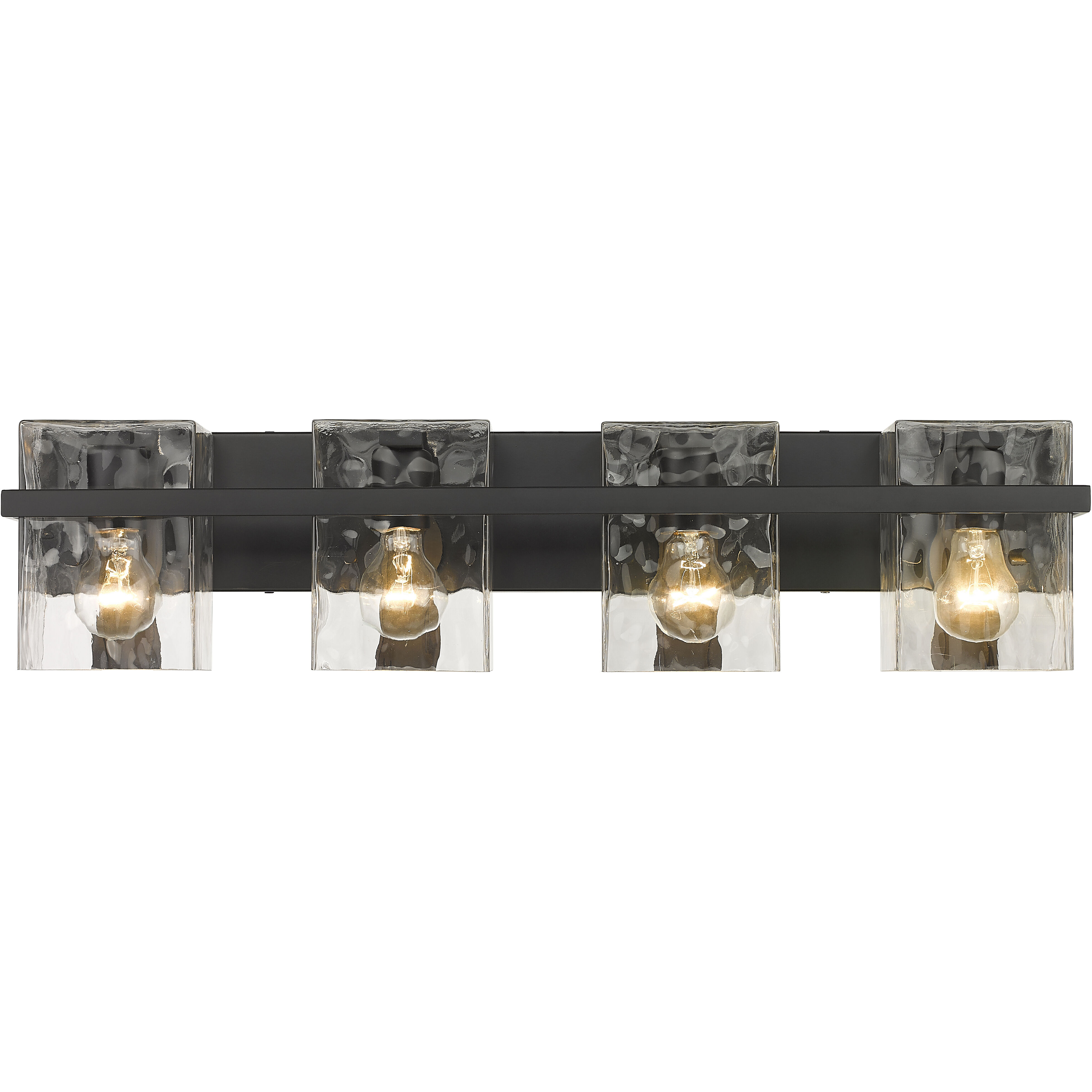 Bennington 4 Light 29.25 inch Matte Black Vanity Wall Light