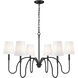 Jisele 6 Light 41.75 inch Matte Black Chandelier Ceiling Light