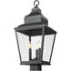 Raphael 3 Light 26.75 inch Sand Black Outdoor Post Mount Fixture