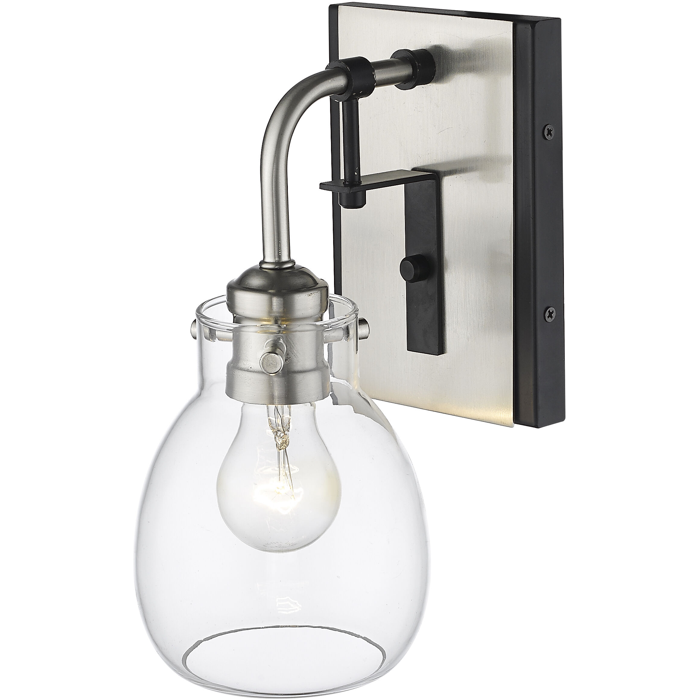 Kraken 1 Light 5.25 inch Matte Black and Brushed Nickel Wall Sconce Wall Light