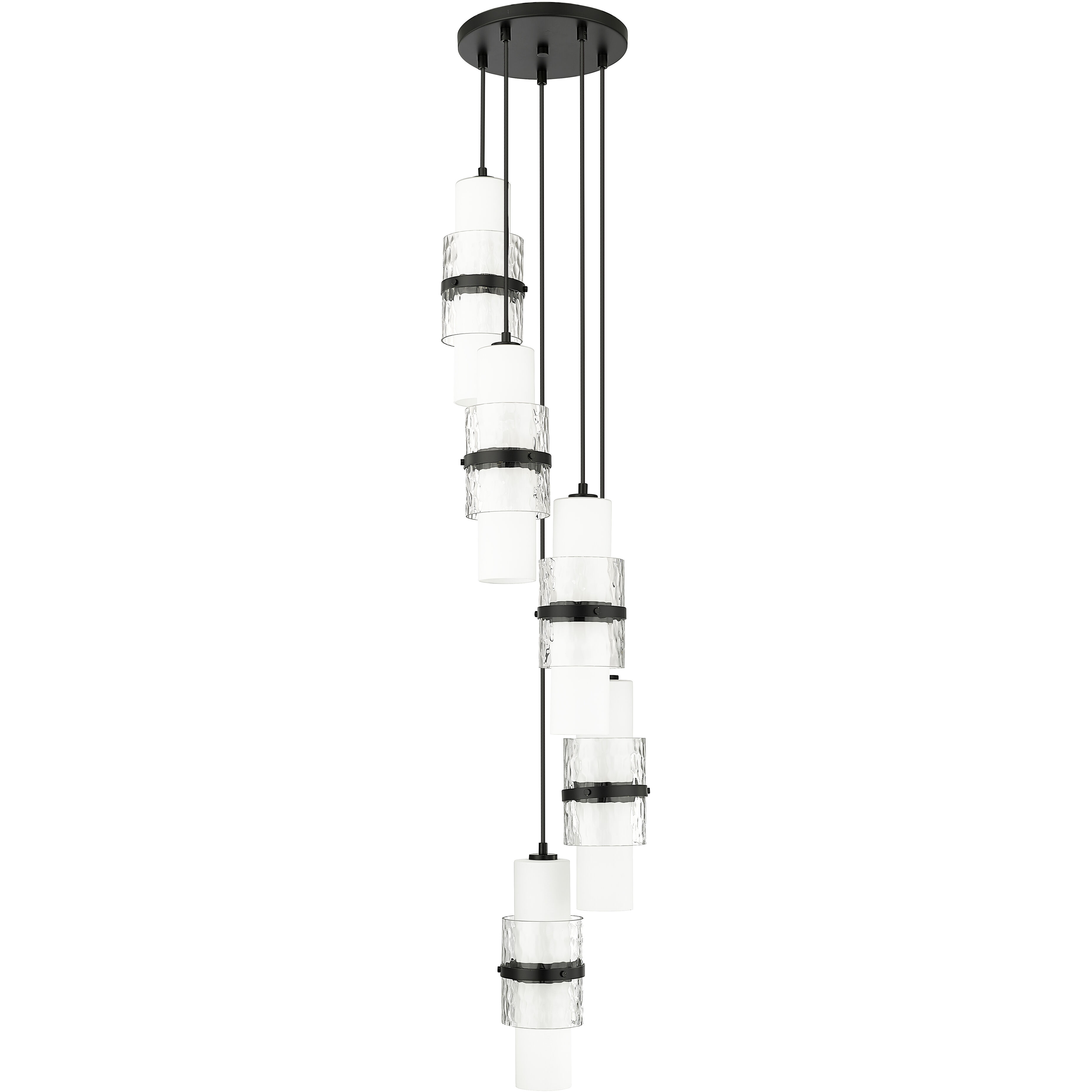 Cayden 5 Light 12 inch Matte Black Chandelier Ceiling Light