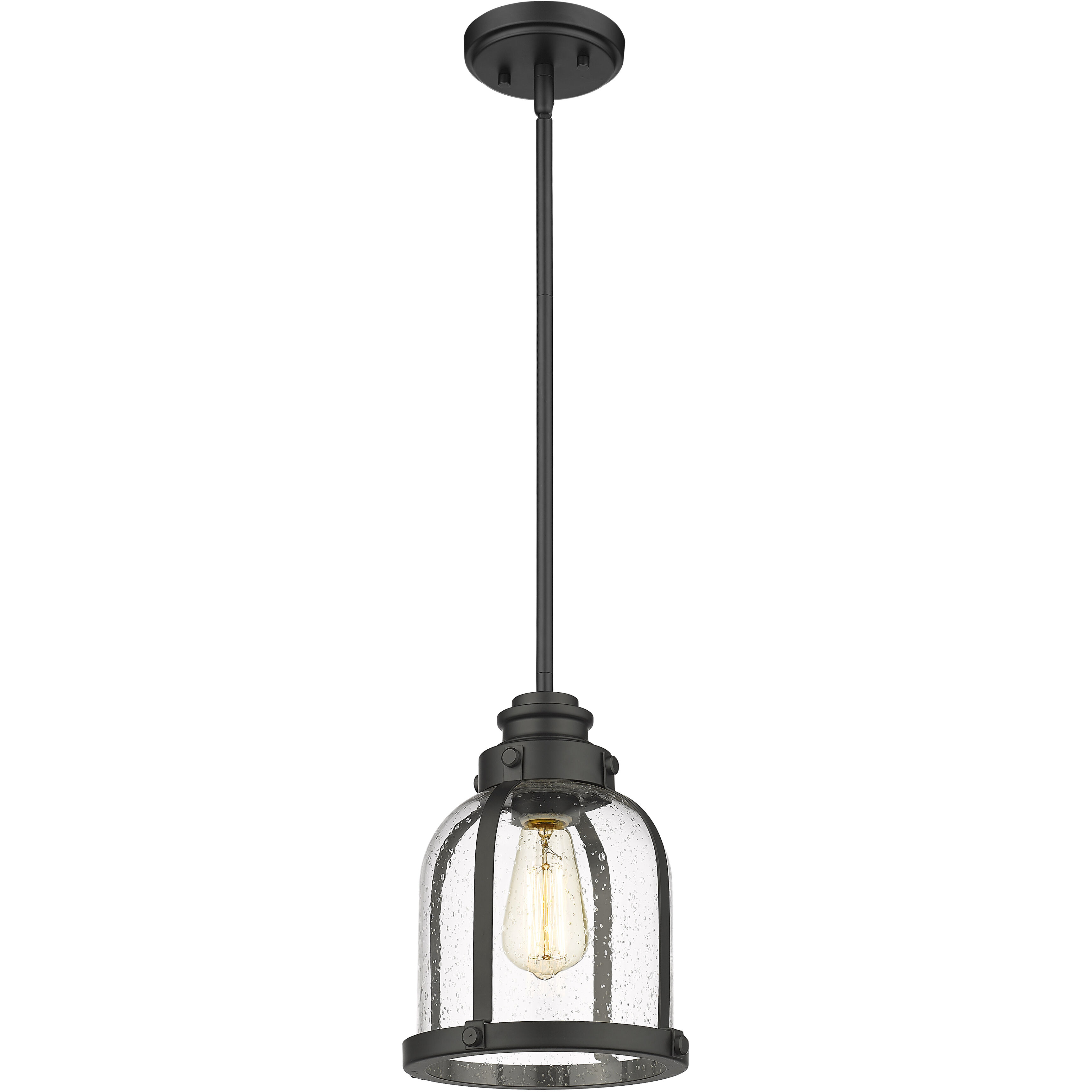 Burren 1 Light 8.75 inch Matte Black Pendant Ceiling Light