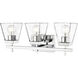 Lauren 3 Light 22 inch Chrome Vanity Wall Light