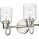 Kinsley 2 Light 14.5 inch Brushed Nickel Bath Vanity Wall Light