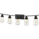 Gaspar 5 Light 40 inch Bronze Vanity Wall Light
