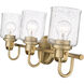 Kinsley 3 Light 22 inch Heirloom Gold Bath Vanity Wall Light in Heritage Gold
