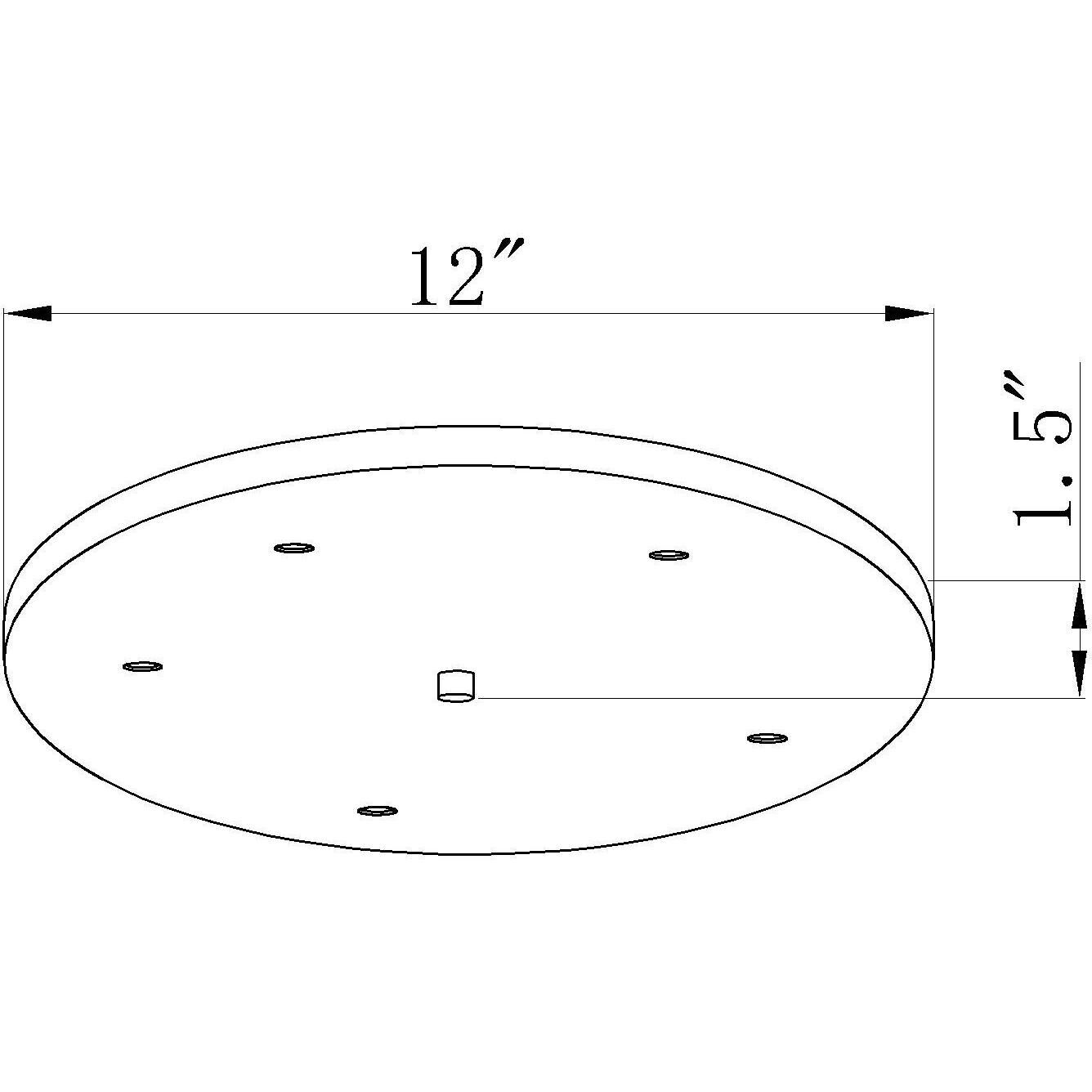 Multi Point Canopy Rubbed Brass Ceiling Plate