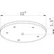 Multi Point Canopy Rubbed Brass Ceiling Plate